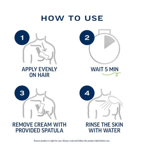 Veet Hair Removal Cream For Men, 5 Min Sensitive Skin, Hair Removal Gel For Body, Chest & Back, Dermatologically Tested, 13.5 FL OZ w/ Spatula