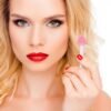 2pcs Silicone Lip Scrub Brush, Double-Sided Lip Exfoliator Brush for Dark Lips, Heart Shape Lip Scrubber Tool for Removing Dead Skin- Pink & Green