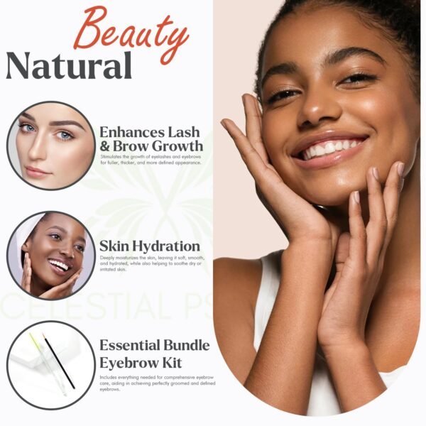 716up5IDOfL._SL1500_.jpg USDA Certified Organic Castor Oil (2 Oz with Essential Bundle - Eyebrow Kit) 100% Pure Natural, Chemical-Free, Hexane-Free, Promote Lash, Brow, and Hair Growth, Skin Hydration