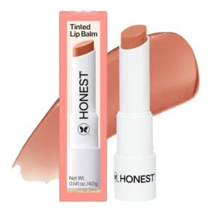 717CL7hB6fL._SL1500_.jpg Honest Beauty Moisturizing Vegan Tinted Lip Balm | Antioxidant-rich Acai Extracts + Avocado Oil | Paraben Free + Cruelty Free | Lychee Fruit