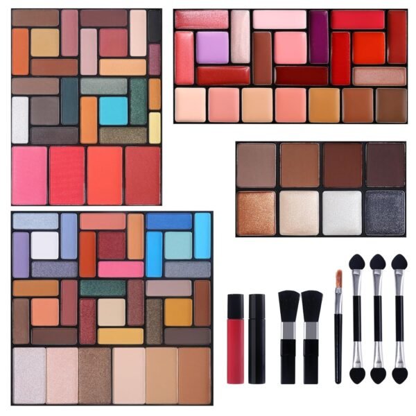 All in One Professional Makeup Gift Kit for Women Full Kit - Included 54 Eyeshadows Face Blusher Highlighter Eyebrow Makeup Brushes Contour Lip Gloss Mascara, Suitable for Christmas