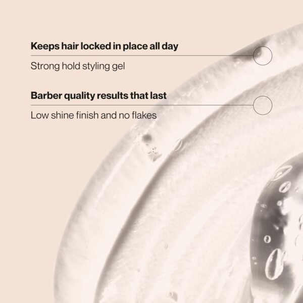 Suave Hair Gel For Men Barber Essentials Styling, Strong Hold and Low Shine, No Flakes, Barber-Quality Results, 9 oz