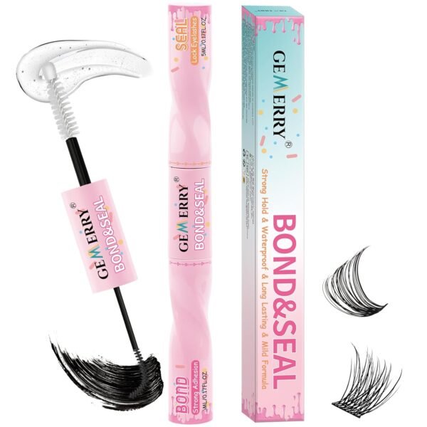 GEMERRY Lash Bond and Seal Lash Glue Waterproof Lash Clusters Glue Long-Lasting Eyelash Bond and Seal False Eyelashes Adhesive DIY