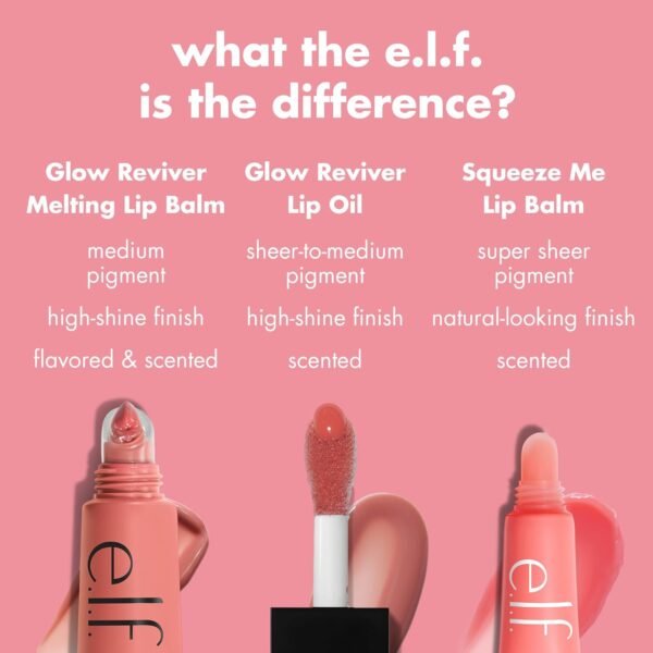 717a6K-SyYL._SL1500_.jpg e.l.f. Glow Reviver Melting Lip Balm, Hydrating Tinted Lip Balm For A Glossy Finish & Soft, Supple Lips, Vegan & Cruelty-Free, Strawberry Shortcake