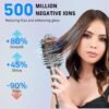 717iw7iIG5L._AC_SL1500_.jpg 5 in 1 Hair Dryer Brush, QUICO Hair Styler 110,000 RPM 7X Faster Hair Dryers for Women, 500 Million Negative Ionic Blow Dryer Brush for Curling Volumizing Straightening Styling, No Heat Damage