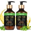 Cold Pressed Unrefined Castor Oil - 100% Pure, Hexane-Free for Hair Growth, Thicker Eyelashes & Eyebrows, Skin Moisturizer, 20 fl. oz
