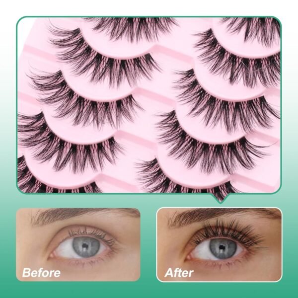 717zVeHf3mL._SL1500_.jpg False Eyelashes Fluffy Look Strip Lashes Mink Wispy Fake Lashes Charming Fake Eyelashes By GEMERRY, 10 Pairs