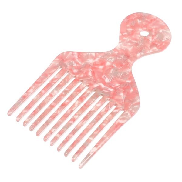 7180sdw1ucL._SL1500_.jpg VOCOSTE Wide Tooth, Afro Hair Pick Comb, Hair Styling Tool for Men Women, Plastic, Pink, 4.8 Inch