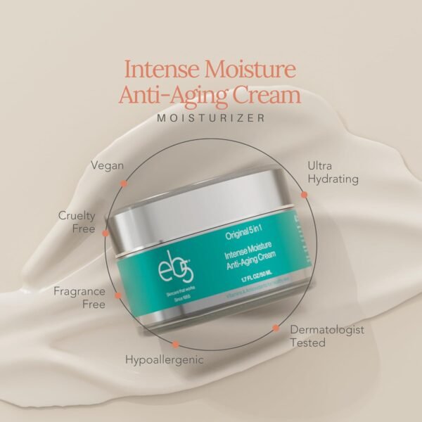 718Nj0uDJ6L._SL1500_.jpg eb5 Intense Moisture Anti Aging Moisturizer Face & Neck Cream- Tone Tighten Skin with Retinol, Fade Fine Lines & Wrinkles with Vitamin E, A & B5-1.7oz.