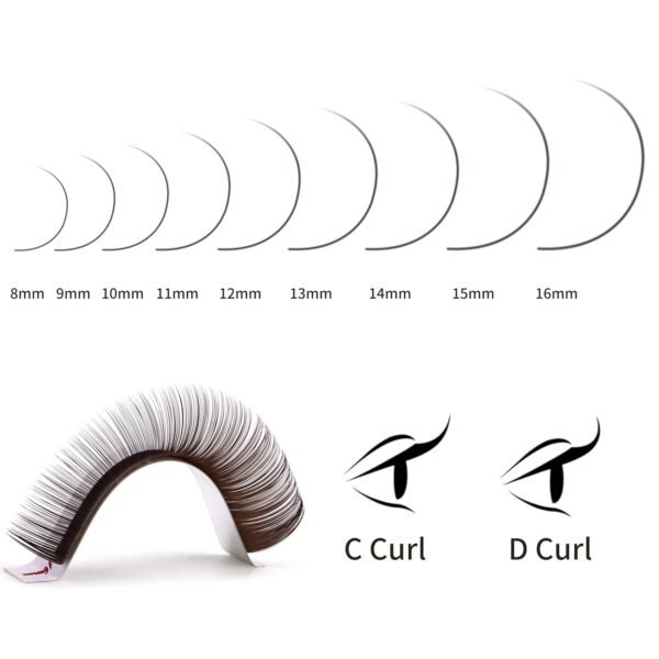 718SKtWvESL._SL1500_.jpg VEYES INC Colored Lash Extensions 03 05 07 15 C/D Curl 8-16mm Mixed Length Tray, Premium Individual Silk Eyelashes, Professional Supplies for Lash Techs (Dark Latte Brown 0.05 D 8-16mm)