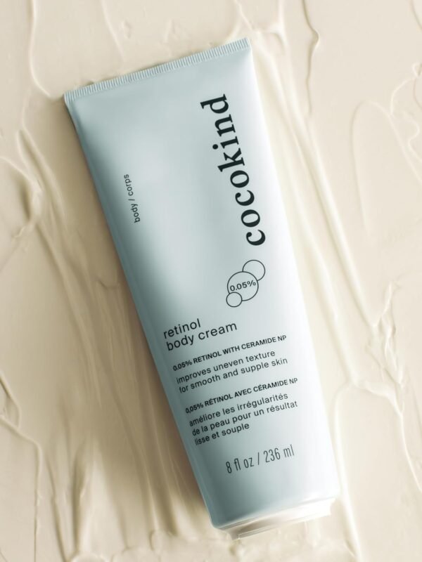 718U-X90rL._SL1500_.jpg Cocokind Retinol Body Cream, Youthful Body Skin Treatment, All Skin Types including Sensitive Skin, Fragrance Free, Cruelty Free, Vegan, 8 fl oz