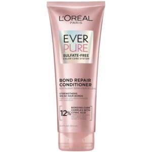 L'Oreal Paris Bonding Conditioner for Color Treated Hair, Strengthen and Repairs Weak Hair Bonds, Sulfate Free & Vegan Hair Care, EverPure, 6.8 Fl Oz