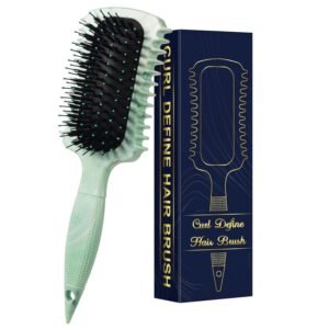 718WA7Lp5XL._SL1500_.jpg Curl Defining Brush, Volume Curly Hair Brush Products for Effortlessly Detangling Shaping and Styling Women's Men's Curls on All Wet or Dry Hair Types, Reduces Frizz (Marble Green)