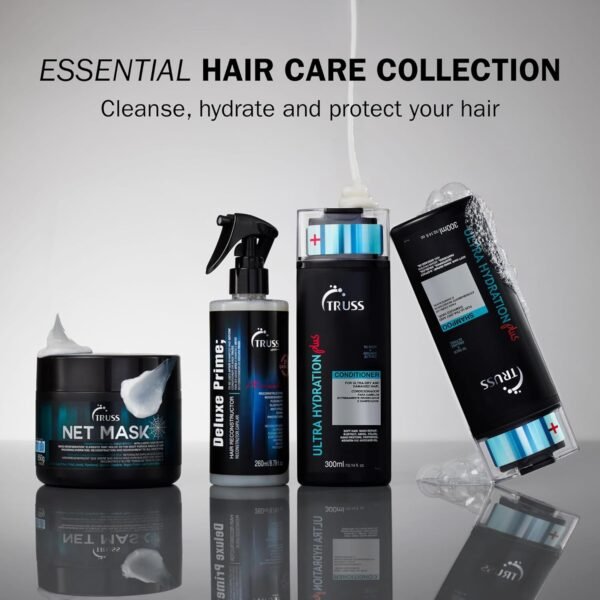 TRUSS Net Deep Conditioning Hair Mask for Damaged Hair - Formulated with Nano-Regeneration for Protein Replenishment, Hydration & Shine - Reduces Frizz, Defines Curls & Restores Elasticity (19.4 Oz)