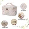 718kl9sAbCL._AC_SL1500_.jpg Quilted Makeup Bag Large Capacity Cute Cosmetic Bags for Women Floral Coquette Aesthetic Patchwork Travel Toiletry Make Up Organizer Bag