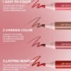 718lwtZJSyL._SL1500_.jpg Lip Stain Liner Pen Set-4 Pcs Hydrating Lip Stain Lip Liner Pencil Kit,Longlasting Waterproof Smudgeproof Matte Color Look,Precise Chisel Tip Smooth,Women's Day Makeup Gift Kit for Women Girl