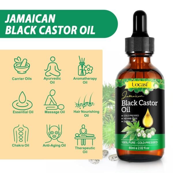 718p3PxefL._SL1500_.jpg Jamaican Black Castor Oil - 100% Pure and Organic, Cold Pressed in Glass Bottles for Hair Growth, Eyebrow Nourishment, and Skin Hydration