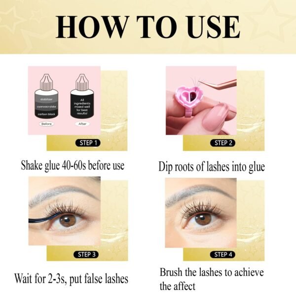 718q2nFcm6L._SL1500_.jpg Cluster Lash Glue Waterproof Long Lasting for 2-3 Weeks, Strong Hold Eyelash Extension Glue, DIY & Salon, No Irritation
