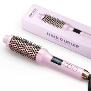 718qFpPOmL._SL1500_.jpg PRITECH Thermal Brush 1.5 inch, Heated Round Brush Creates Blowout Look, Ionic Curling Iron Brushes with Adjustable temperature, Dual Voltage Hair Styling Tool