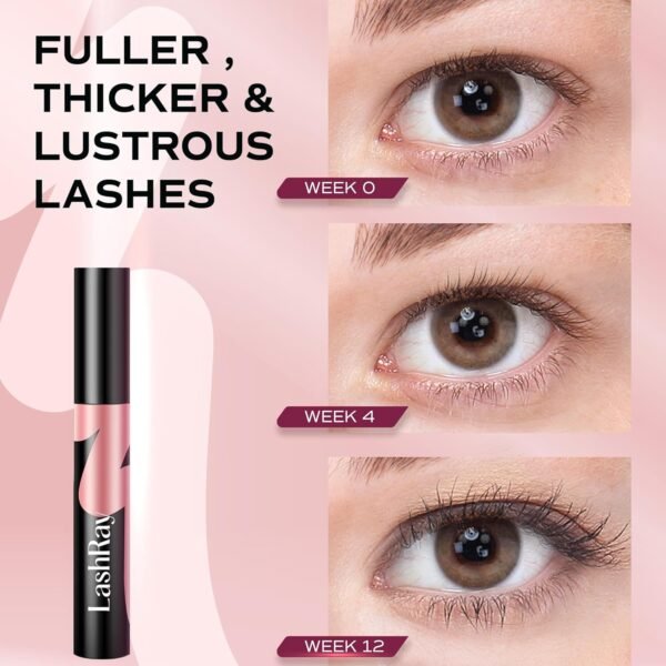 Lash Serum for Eyelash Growth: LashRay Eyelash Enhancing Serum to Grow Longer Thicker Eyelashes and Eyebrows