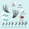 719B4e4rCL._SL1500_.jpg Lash Clusters Kit 320Pcs,30D 40D Eyelash Extension Kit,Lash Bond and Seal Waterproof,Lash Remover for Individual Cluster Lashes Kit,Lash Applicator Tool for DIY Lash Extension Kit(D-Mix9-16mm Kit)