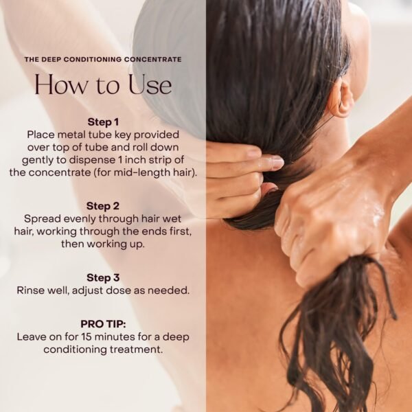 The Deep Conditioning Concentrate, Hydrating and Smoothing for Dry, Damaged, or Frizzy Hair, Hair Mask, Plant-Based, Vegan, 3.4 fl oz