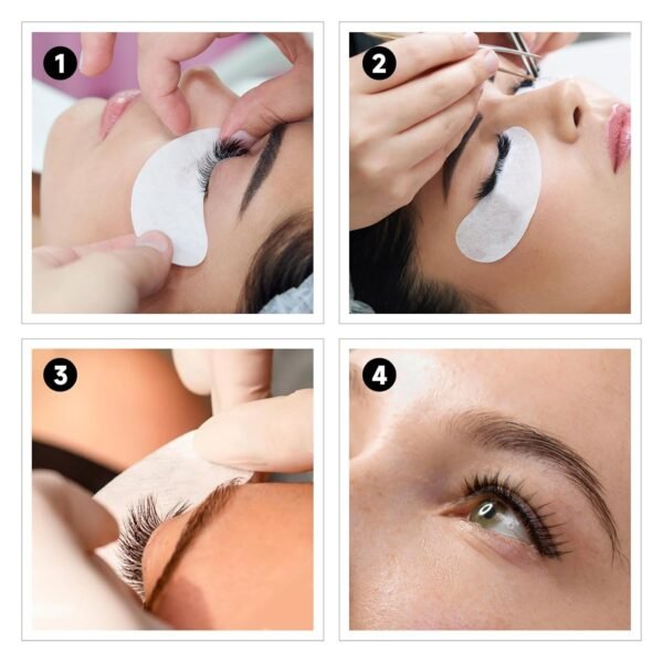 7196MhoExOL._SL1500_.jpg Vaincre 120 Pairs Hydrogel Under Eye Patches, Gel Eye Pads Lash Extensions, Lint Free Eyelash Lash Lift Pads for Eyelash Extension Supplies Tools