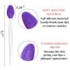 100 Pack Lip Scrub Brushes, Double Sided Silicone Exfoliating Lip Brush, Soft Lip Facial Cleaning Scrubber Tool for Smoother and Fuller Lip Appearance