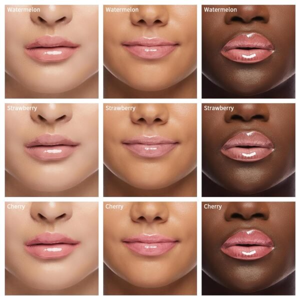 3 PCS Bee Lip Balm Honey Pot, Watermelon & Cherry & Strawberry Lip Mask Overnight Propolis Moisturizing Lip Balm Hydrating Prevention Dry and Crack Lip Scrubs Exfoliator Lip Wrinkle Care (Set C)