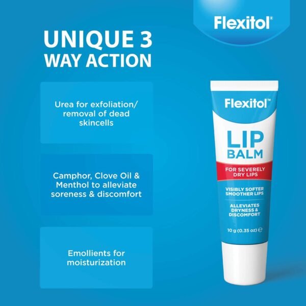 719Cq9lp31L._AC_SL1500_.jpg Flexitol Lip Balm, 0.35 Ounce Tube, Cream White, 3 Count (Pack of 1)