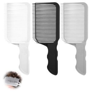3Pcs Barber Fade Comb Set, Professional Hair Fader Tool for Men, Self Haircut Kit for Men for Home DIY Haircuts or as a Salon Styling Tool(Balck,White,Gray)