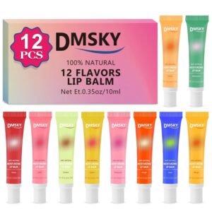 719E5irJhfL._SL1500_.jpg Dmsky Lip Gloss Bulk 12 Pack, Hydrating Squeeze Clear Lip Gloss Set with Shea Butter, Moisturizing High Shine Glossy Lip Oil for Dry Chapped Lips-12 Flavors