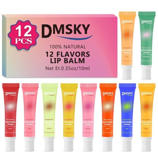 719E5irJhfL._SL1500_.jpg Dmsky Lip Gloss Bulk 12 Pack, Hydrating Squeeze Clear Lip Gloss Set with Shea Butter, Moisturizing High Shine Glossy Lip Oil for Dry Chapped Lips-12 Flavors