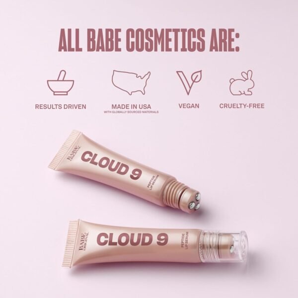719E81ypQL._SL1500_.jpg BABE ORIGINAL Cloud 9 Peptide Lip Serum | Daily Lip Treatment with Cloudberry Oil, Mushroom Extracts, Hyaluronic Acid for Dryness & Fine Lines | Smoothing & Hydrating Lip Moisturizer | Vegan Lip Care
