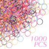 719hrk8X3VL._SL1000_.jpg IKOCO Girls' Hair Styling Kit with 1000 Colorful Rubber Bands, 2 Topsy Tail Tools, Rat Tail Comb and Small Hair Bands