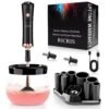 Electric Makeup Brush Cleaner and Dryer Machine - Super Fast Clean and Dry Make Up Brushes - Automatic Cosmetic Brush Spinner Washer Tools