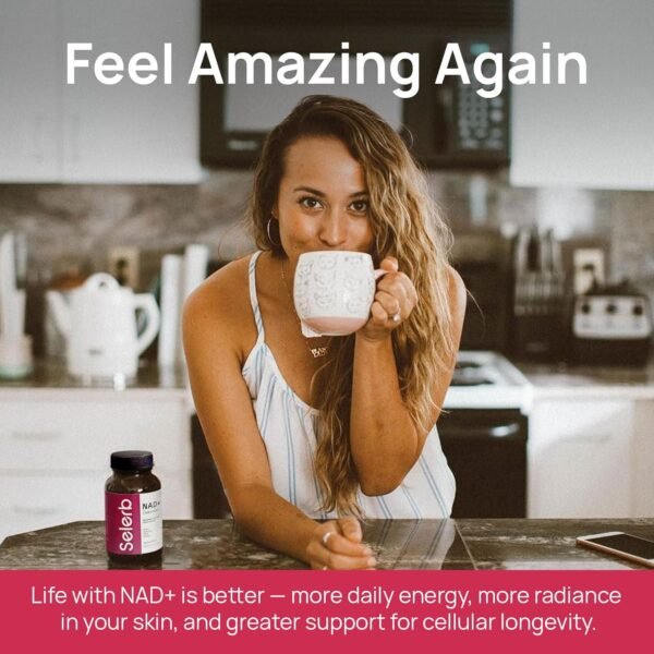 NAD Supplement Complex NMN Alternative - Liposomal NAD Resveratrol with β-NAD+, CoQ10, D-Ribose for Anti-Aging, Energy, Cellular Renewal and Radiant Skin Health - 60 Capsules