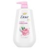 Dove Body Wash with Pump Renew Peony & Rose Oil For 24hr Lotion-Soft Skin Moisturizing Skin Cleanser with No Sulfates No Parabens 30.6 Oz