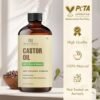 Botanic Hearth Castor Oil | 100% Pure & Natural, Cold Pressed | 2 Fl Oz (60 Ml) | For Hair, Eyelashes & Eyebrows | Hexane Free, Fast Absorbing | With Applicators & Dropper