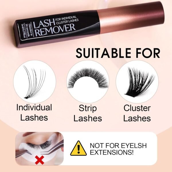 71A0W2VuNUL._SL1500_.jpg Deep Cleansing Cluster Lash Remover, Eyelash Glue Remover for Individual False Lashes, 15s Fast Removal, Safe Ingredients, Cruelty-Free, 0.17 fl oz