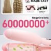 71A4lWCtfCL._AC_SL1500_.jpg NOVUS Waver Curling Iron, Beach Waves Curling Wand, Ionic Hair Waver with Anti-Scald Hair Crimper, Easy to Use, 2 Barrel Hair Crimper for Short Hair Women, Pink, 1.25 Inch
