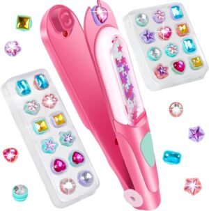Hair Gem Stamper Kit Hair Accessories for Girls Toy Bling Hair Styling Tool Reusable Shining Diamonds Hair Bead Jewelry Crafts Styling Head Stuff Birthday Gifts Toys 3 4 5 6 7 8-12 Girl Toys