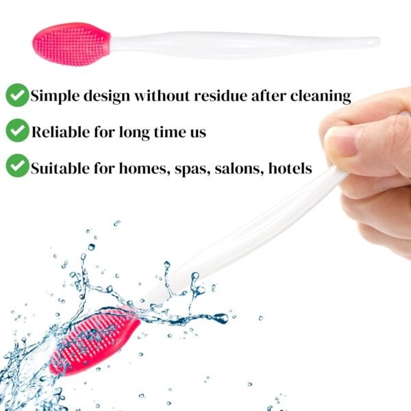 100 Pack Lip Scrub Brushes, Double Sided Silicone Exfoliating Lip Brush, Soft Lip Facial Cleaning Scrubber Tool for Smoother and Fuller Lip Appearance