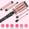 71AIJWydEL._AC_SL1500_.jpg Curling Wand Set, Curling Iron Interchangeable 3 Barrel Wand Curler with Ceramic Tourmaline Professional 5 in 1 Wand Curling Iron,for Women with Curler and Waver