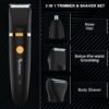 Electric Groin Hair Trim Ball Trimmer for Men Body Shaver Below-The-Waist Groomer Nose Hair Trimmer Waterproof Cordless 3 in 1