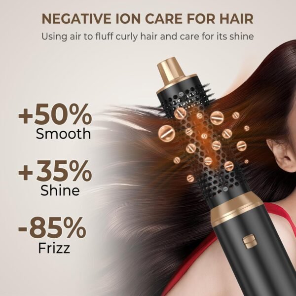 71ASgPXLvdL._AC_SL1500_.jpg 5 in 1 Blow Dryer Brush, Upgrade Hair Dryer Brush Air Curler Air Curling Wrap Styler, Detachable Hot Air Brush Negative Ion Curling Brush Iron, Hair Styling Tools for Drying Curling Straightening