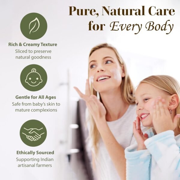 Organic Unrefined Raw African Ivory White Shea Butter 8oz - Moisturizing Raw Shea Butter Bar for Skin & Hair, DIY Lip Balm Base, Cream, Soap & Lotion Making Supplies Kit, Skincare