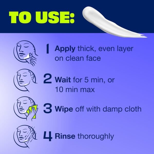 NAIR Exfoliating Facial Hair Removal Cream for Women - Smooth Skin Solution with Collagen for Sensitive Skincare