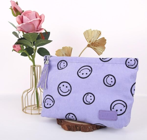 71AV9xKXU6L._AC_SL1500_.jpg Makeup Bag Small Cosmetic Pouch: Cosmetic Bag for Purse - Cute Make up Bags with Tassel - Gifts for Teen Girl (02-Purple)