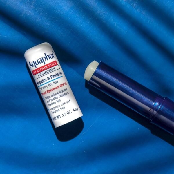 71AmlXXO55L._SL1500_.jpg Aquaphor Lip Repair and Protect Stick with Sunscreen, Broad Spectrum SPF 30 Sunscreen Lip Balm, 0.17 Oz Stick, Pack of 4